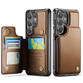 cheap 2026 Samsung Galaxy S26 Series-Phone Case For Samsung Galaxy S26 S26 Ultra Plus Wallet Case Flip Cover with Stand Holder Card Slot Shockproof Retro TPU PU Leather