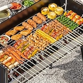 baratos Grills &amp; Outdoor Cooking-Conjunto de 500 espetos descartáveis de bambu com 3 mm de espessura para churrasco, ideais para uso doméstico, piqueniques e churrascos ao ar livre. Perfeitos para frango, espetinhos fritos, linguiças