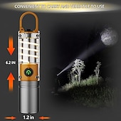 abordables Flashlights-Rechargeable High-Lumens Flashlights, Bright Multi-Mode Rechargeable Tactical Flashlight &amp; Camping Lamp, 5 Modes, USB Charge, Portable for Outdoor/Emergency/Home Use