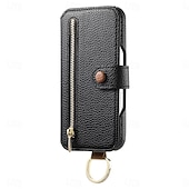abordables 2026 Samsung Galaxy S26 Serie-teléfono Funda Para Samsung galaxia S26 S26 Plus S26 Ultra Tarjetas billetera Gire la tapa Cremallera con correa de muñeca Caballete Retro TPU Cuero de PU