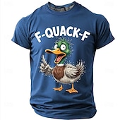  Férfi Kacsa Vicces szleng Póló Rövid ujjú póló 3D nyomtatás Terített nyak Ing Divat Napi Napi Utca Rubin Nyár Tavasz Ruházat S M L XL XXL XXXL