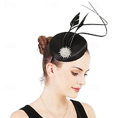 economico Fascinatori-Fascinator Rete Matrimonio Compleanno Vintage Carino Retrò Con Piuma Tulle Copricapo Copricapo
