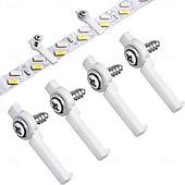 Недорогие LED аксессуары-100 зажимов для крепления светодиодной ленты, кронштейн для монтажа, односторонние крепежные зажимы с 100 винтами для светодиодной ленты 3528/5050 шириной 10 мм, неводонепроницаемой (белая).