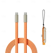 Χαμηλού Κόστους Καλώδια κινητού τηλεφώνου-Καλώδιο φόρτισης υψηλής ισχύος 240w τύπου C με βάση στήριξης, σχεδιασμός 2 σε 1 για φόρτιση &amp;Προβολή hands-free, γρήγορη μεταφορά 480mbps, υλικό υγρής σιλικόνης, κέλυφος από κράμα ψευδαργύρου,