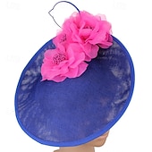 abordables Fascinadores-Fascinators Tejido Boda Cumpleaños Elegante Retro Con Flor Tul Celada Sombreros