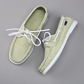 abordables chaussures de bateau-Mocassins à lacets en daim marron pour homme – chaussures habillées décontractées, idéales au quotidien, au bureau et pour un look élégant en extérieur.