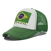 זול כובע בייסבול גברים-בגדי ריקוד גברים כובע בייסבול כובע שמש פול שחור פּוֹלִיאֶסטֶר טלאים אופנתי סגנון רחוב יום יומי יומי בָּחוּץ חופשה דגל ציטוטים ואמירות הגנה מפני השמש קרם הגנה נשימה