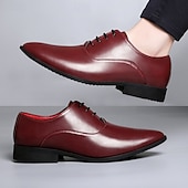 preiswerte Derby Schuhe-Elegante Herrenschuhe aus Kunstleder mit Schnürung, perfekt für formelle Anlässe, Business und Büro.