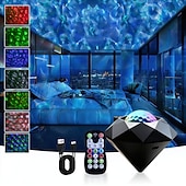 economico luci del proiettore della galassia stella-nuovo bestseller trendy lampada laser a cielo stellato per camera da letto, dormitorio, testiera del letto, proiettore romantico e sognante con effetto increspature d'acqua e proiezione di diamanti, luce USB decorativa per atmosfera, luce notturna a LED