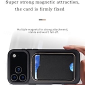 preiswerte Handy-Halter-2-in-1 magnetischer MagSafe-Wallet-Ständer, magnetisches Leder-Kartenetui für iPhone 17, 16, 15 Pro Max Serie mit verstellbarer Halterung