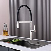 お買い得  キッチン用水栓金具-水栓 - シングルハンドルつの穴 電気メッキ その他 現代コンテンポラリー Kitchen Taps
