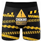 Недорогие Ретро Винтаж и Этика-Муж. С надписью Забавный сленг Эластичные боксерские трусы Плавки Боксерские шорты для плавания Веселая Повседневные Дом Пляжный отдых Эластичный пояс Влагоотводящий материал Дышащее нижнее белье