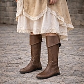 preiswerte Schuhe-Mittelalterlich Renaissance Steampunk Schuhe Stiefel Pirat Wikinger Keltischer Ritter Kostüm Damen Vikinger Seeräuber Halloween Karneval Leistung LARP Renaissance-Messe Erwachsene Schuhe