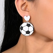  Partido Mundial de Fútbol 2026 Pendientes Fútbol Futbol Uso Diario Adulto Unisexo Casual Partido Disfrazarse