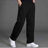 olcso Egyenes láb-Férfi Melegítőnadrágok Nadrág Alkalmi nadrág Egyenes szárú melegítőnadrág Zseb Zsinór Rugalmas derék Sima Mokaszinok Szabadtéri sport Hétköznapi Napi Divat Utcai sikk Fekete Sötétkék Mikroelasztikus