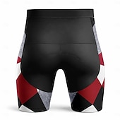 abordables Maillots pour hommes-Homme Géométrique Shorts de route Shorts de vélo Shorts de cyclisme rembourrés Vélo Shorts Bas Coupe Slim Des sports Coussin 3D Séchage Rapide Évacuation de la transpiration Respirant Rouge Vêtement