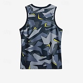 billige Løpe T-skjorter og tanktopper-Herre Grafisk Geometrisk Treningstank topp Singlet til jogging Gymtopp Sommer Ermeløs Hurtigtørkende Myk Pustende Treningsøkt Løp Vandring Jogge Gul Rød Blå Sports Sportsklær