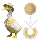 cheap Porch Goose Outfits-Porch Goose Outfit, Goose Clothes for 23-25" Garden Goose Statue, Spring Summer Outdoor Yard Decor Accessories, Outfit Only, Goose Not Included