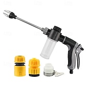 Χαμηλού Κόστους Εργαλεία Καθαρισμού Οχήματος-Πιστόλι ψεκασμού νερού υψηλής πίεσης για λάστιχο κήπου, ρυθμιζόμενο ακροφύσιο πλύσης υψηλής πίεσης με συνδέσμους για πλύσιμο αυτοκινήτων, αίθριο, καθαρισμό πεζοδρομίων, ψεκαστήρας βαρέως τύπου για