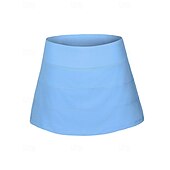 halpa Naisten hameet ja shortsit-Naisten Yhtenäinen Rento hame Tennispaita Tennishameet shortsien kanssa Urheiluhame Rypytetty Tasku Elastinen Hikeä siirtävä Hengittävä Tennis Golf Pickleball Hameet Violetti Pinkki Taivaan sininen