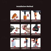 abordables Outils de nettoyage pour véhicule-Nettoyeur haute pression sans fil, nettoyeur haute pression portable alimenté par batterie rechargeable et chargeur, nettoyeur haute pression portatif pour le lavage de voiture, terrasse, clôture,