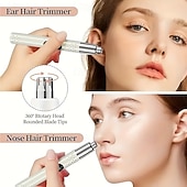 abordables Soins Personnels &amp; Santé-Mini tondeuse rechargeable USB pour le nez et les oreilles, idéale pour les femmes. Épilateur électrique portable pour le visage, outil de soin compact et élégant, cadeau de qualité pour les femmes.