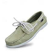 abordables chaussures de bateau-Mocassins à lacets en daim marron pour homme – chaussures habillées décontractées, idéales au quotidien, au bureau et pour un look élégant en extérieur.