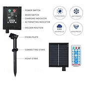 olcso Napelemes-100 m-es kültéri napelemes fényfüzér, 1000 LED, IP65 vízálló, 31 V-os napelem &amp;USB-ről tölthető, 8 funkciós távirányítóval, dekoratív LED-es lámpák kertbe, teraszra, medencébe, esküvőre, partira