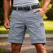 ieftine Clasic-Bărbați Pantaloni de marfă Pantaloni Scurți Cargo Pantaloni Scurți Pantaloni scurți casual Buzunar Simplu Confort Lungimea genunchiului Casual În aer liber Haine de strada Modă Șic Stradă Negru