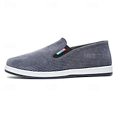 economico Scarpe Casual Slip-On-Scarpe casual slip-on da uomo grigie in maglia, traspiranti, leggere e comode, ideali per camminare, per tutti i giorni, per viaggiare, per casa, ufficio, tempo libero all'aperto e per look casual eleganti.