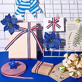 olcso Az Egyesült Államok 250. évfordulója-hazafias piros, fehér &amp;kék csíkos szalag, fél tekercs – 1968 hüvelykes anyag július 4-i ünnepre, barkácsolás, varrásprojektek &amp;emléknapi dekorációk