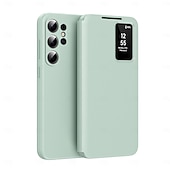 cheap 2026 Samsung Galaxy S26 Series-Phone Case For Samsung Galaxy S26 S26 Plus S26 Ultra Wallet Case Clear View Window Camera Lens Protector Ultra Thin Retro PU Leather