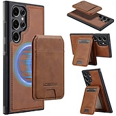 preiswerte 2026 Samsung Galaxy S26 Serie-Handy Hülle Handyhüllen Für Samsung Galaxy S26 S26 Plus S26 Ultra Rückseite Magnetische Adsorption Brieftaschenhülle Mit Ständer Abnehmbar Unterstützt kabelloses Laden Retro PU-Leder