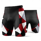 abordables Maillots pour hommes-Homme Géométrique Shorts de route Shorts de vélo Shorts de cyclisme rembourrés Vélo Shorts Bas Coupe Slim Des sports Coussin 3D Séchage Rapide Évacuation de la transpiration Respirant Rouge Vêtement