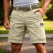 ieftine Clasic-Bărbați Pantaloni de marfă Pantaloni Scurți Cargo Pantaloni Scurți Pantaloni scurți casual Buzunar Simplu Confort Lungimea genunchiului Casual În aer liber Haine de strada Modă Șic Stradă Negru