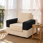 abordables Housse de fauteuil et d'accoudoir de canapé-Housses d'accoudoirs pour chaises et canapés, housses d'accoudoirs de canapé en jacquard spandex, protection antidérapante pour meubles, housses lavables pour fauteuils inclinables