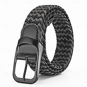 levne Pánské opasky-Pánské Pás tkaný slitina zinku Plátno Šik ven Moderní Na běžné nošení Pro volný čas Pevná barva Černá 1 # Černá Denní Domů Venkovní Streetwear Do pasu