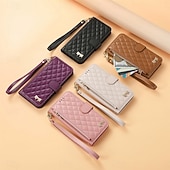 cheap 2026 Samsung Galaxy S26 Series-Phone Case For Samsung Galaxy S26 S26 Plus S26 Ultra Wallet Case Flip Cover Zipper with Wrist Strap Kickstand Retro TPU PU Leather
