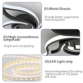 preiswerte Dimmbare Deckenleuchten-Moderne LED-Deckenleuchte, 56 W, 3360 Lumen, flache Deckenmontage, Deckenleuchte für Küche, Schlafzimmer, Arbeitszimmer, Wohnzimmer, Büro, Esszimmer, dimmbar mit Fernbedienung