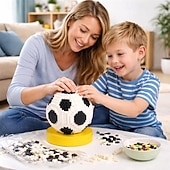 billige 2026 Verdensmesterskap i fotball-Fotball 3D-byggeklossesett - VM i fotball 2026, gave til gutter, barn og voksne, gjør-det-selv-sportsfotball, mikro-nano-klosser, puslespillmodell, skrivebordsdekor, samlerobjekt, bursdags-julegave