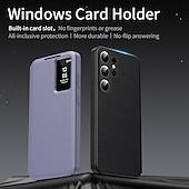 cheap 2026 Samsung Galaxy S26 Series-Phone Case For Samsung Galaxy S26 S26 Plus S26 Ultra Wallet Case Clear View Window Camera Lens Protector Ultra Thin Retro PU Leather