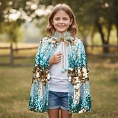 economico Costumi per bambine-Sirena Principessa Mantello Costume per festa a tema Film Cosplay for Ragazze Bambini Mascherata Quotidiano Feste Ferie