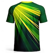  Voor heren Voetbalshirt Geometrisch Brazilië Truien Sportief T-shirt Zomer Korte mouw UPF 50 Sneldrogend Vochtregelerend Ademend Toernooi Voetbal Informeel Hardlopen Joggen Opleiding Groen