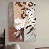 cheap Abstract Paintings-Handmade Oil Painting Canvas Wall Art Decoration Wabi Sabi Style Modern Decorative Painting Simple Floral Texture for Home Decor Rolled Frameless Unstretched Hanging Mural Painting