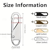 levne umění, řemesla a šití-Sada 16 náhradních jezdců zipů, odolné kovové jezdce, snadná instalace, více barev pro zavazadla, bundy, tašky – 3,8 x 1,8 cm