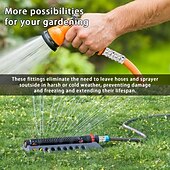 billige Vanning og irrigasjon-Hurtigkoblingssett for hageslange i rustfritt stål, 3/4 tommers rustfritt stål, hurtigkobling, utendørs vanning, vanning, sprinkleranlegg, slangeadapter, hage