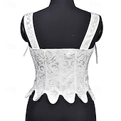 cheap Tops-Medieval Renaissance Cottagecore Corset Bodice Viking Peasant Lace up Fancy Dress Women's Celtic Fantasy Halloween Carnival Performance LARP Ren Faire Adults' Corset