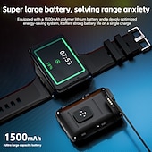 baratos Premium-Relógio inteligente Lokmat Appllp Max de 2,88 polegadas com 4G LTE, pedômetro, calendário e câmera, compatível com dispositivos móveis, unissex, com classificação IPX-4 e caixa de 32 mm.