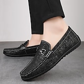 abordables Mocasines casuales-Mocasines blancos de hombre con relieve de cocodrilo, zapatos casuales sin cordones con hebilla metálica para bodas, fiestas en resorts, eventos en yates, estilo casual de negocios y looks casuales elegantes de verano.