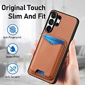 ieftine 2026 Samsung Galaxy S26 Seria-telefon Maska Pentru Samsung Galaxy S26 S26 Plus S26 Ultra Capac Spate Portofel Card rezista Suport Inel Cataramă inel Retro TPU PU piele